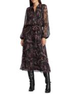Lauren Ralph Lauren Printed Tie-belt Dress
