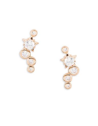 Nadri Cubic Zirconia And Rose Goldtone Cluster Earrings