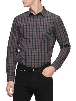 Calvin Klein Long-sleeve Plaid Shirt