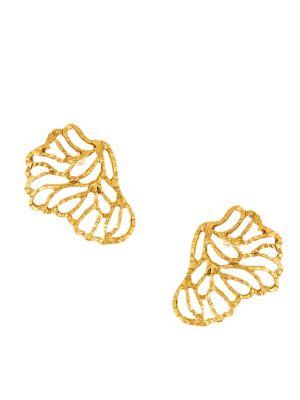 Oscar De La Renta Coral Branch Earrings