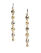 Lucky Brand Killing Me Softly Crystal Pave Long Linear Earrings