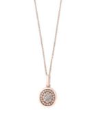 Effy Pave Rose Diamond & 14k Rose Gold Pendant Necklace