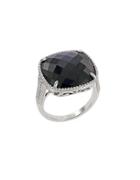 Effy Sterling Silver And Onyx Ring