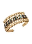 Lucky Brand Dark Magic Black Mother-of-pearl Cuff Bracelet