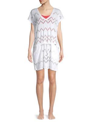 Calvin Klein Chevron Self-tie Coverup