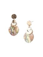 Lonna & Lilly Mixed-disc Drop Earrings