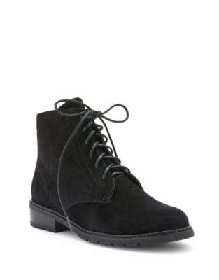 Blondo Vivi Stacked Suede Booties