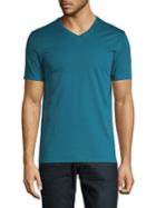 Black Brown V-neck Short Sleeve Tee