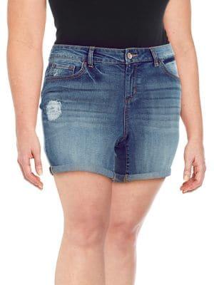 Jessica Simpson Plus Forever Roll-cuff Shorts
