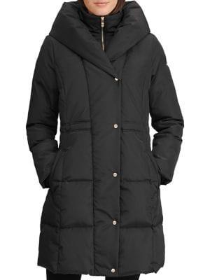 Karl Lagerfeld Shawl Collar Puffer Jacket