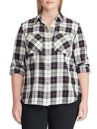 Lauren Ralph Lauren Plus Plus Twill Cotton Plaid Button-down Shirt