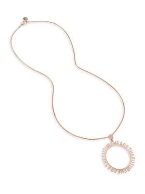 Bcbgeneration Affirmation Rose Goldtone Circle Pendant Necklace