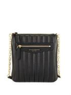 Donna Karan Erin Pinstripe Quilted Leather Crossbody Bag