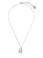 Vince Camuto Silvertone And Crystal Pave Crescent And Star Pendant