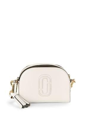 Marc Jacobs Shutter Leather Half Moon Crossbody Bag