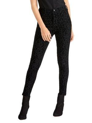 Rachel Roy Rachel Leopard-print High-waist Skinny Jeans