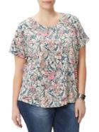 Junarose Misty Floral Relaxed Blouse