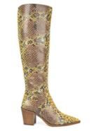 Sam Edelman Lindsey Knee-high Snakeskin-embossed Leather Boots