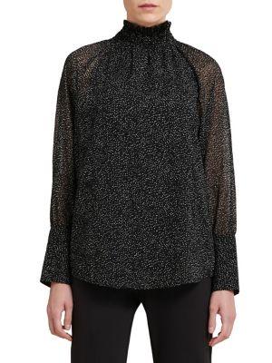 Donna Karan Turtleneck Long-sleeve Blouse