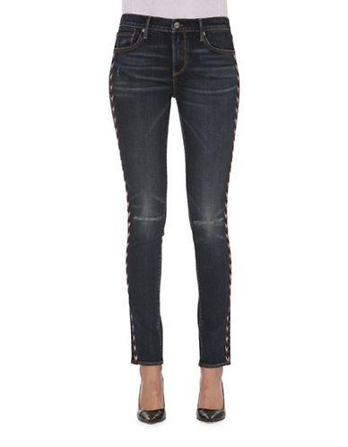 Driftwood Skinny-fit Embroidered Jeans