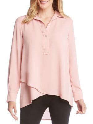 Karen Kane Long-sleeve Crossover Top