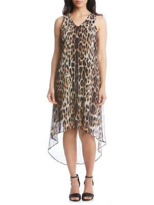 Karen Kane Leopard-print High-low Dress