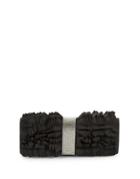 Adrianna Papell Ruffled Envelope Clutch
