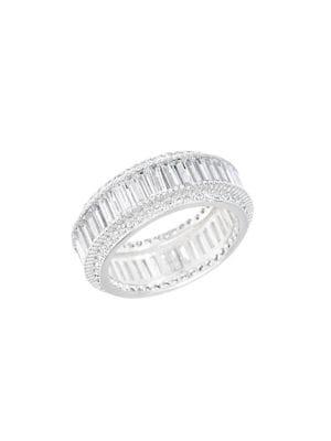 Lord & Taylor Rhodium-plated Sterling Silver And Cubic Zirconia Day Dreamer Baguette Eternity Ring