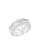 Lord & Taylor Rhodium-plated Sterling Silver And Cubic Zirconia Day Dreamer Baguette Eternity Ring