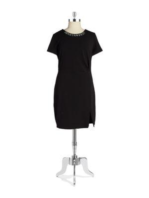 Kate Hill Plus Ciara Embellished Sheath Dress