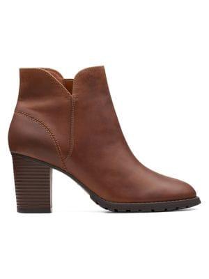 Clarks Verona Trish Heeled Leather Booties