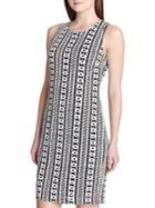 Calvin Klein Sleeveless Jacquard Sheath Dress