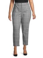 Lord And Taylor Separates Plus Kelly Plaid High-rise Pants