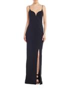 Nicole Miller Plunging Sweetheart Gown