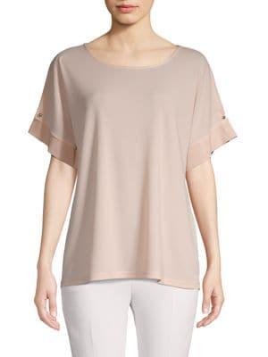 Calvin Klein Button-sleeve Tee