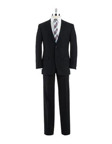 Black Brown 1826 2-button Black Wool Suit