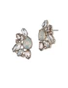 Marchesa Opal Cluster Button Earrings