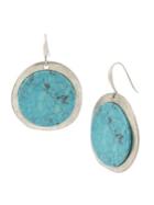 Robert Lee Morris Collection Santa Fe Crystal And Turquoise Drop Earrings