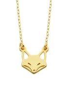 Lord & Taylor Sterling Silver Fox Pendant Necklace