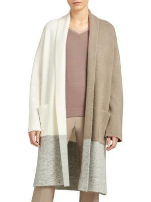 Dkny Open Front Colorblock Cardigan