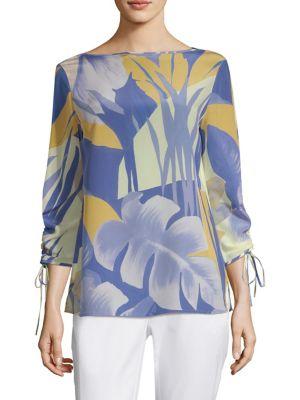 Lafayette 148 New York Georgina Floral Silk Blouse