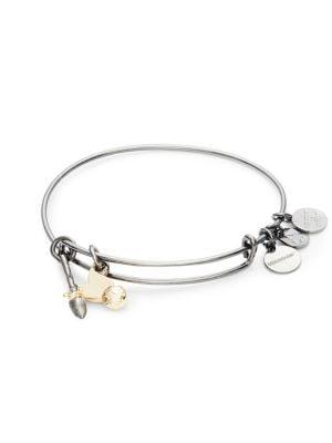 Alex And Ani Two-tone Expandable Charm Bracelet