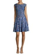 Gabby Skye Printed Fit-and-flare Dress