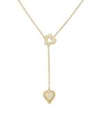 Ripka Romance Pave Diamond And 14k Yellow Gold Heart Y Necklace