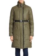 Hunter Stand Collar Belted Puffer Jacket