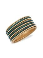 Robert Lee Morris Collection Patina And Goldtone Overlaid Bangle Bracelet