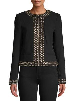 Michael Michael Kors Embellished Long-sleeve Blazer