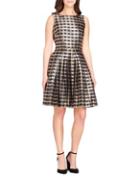 Tahari Arthur S. Levine Petite Checkered Fit-&-flare Dress