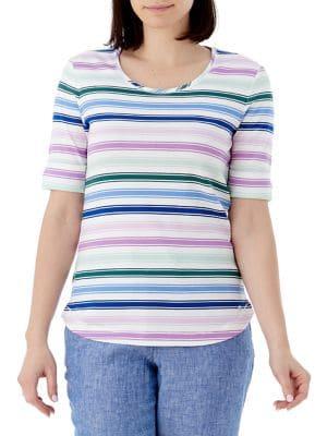 Olsen Santorini Multi-stripe Tee
