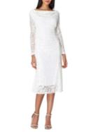 Tahari Arthur S. Levine Cowlneck Foil Lace Dress